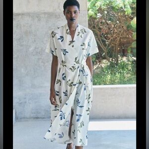 ZARA- printed poplin dress. New with tags